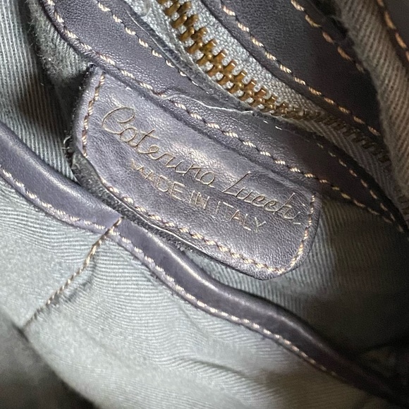 Caterina Lucchi genuine leather blue tone cross body/ shoulder bag - Picture 12 of 15